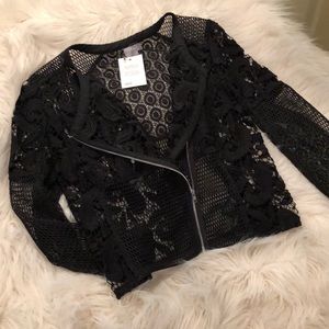 Brand new!!! Embroidered mesh like jacket